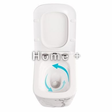 Унитаз подвесной Tern Ultra Quiet 490&times;365&times;325&nbsp;мм, Marble, с сиденьем Slim Duroplast / Soft-close / Quick Release QT17332303ASMR SD00054291 фото