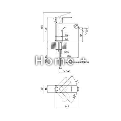 Акционный набор 2+1: Смеситель для биде Qtap Lipno QTLIPNO2023101CB Black Matt SD00053797 фото