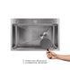 Мийка для кухні інтегрована Lidz Handmade H6845 Brushed Steel 3,0/1,0 мм LDH6845BRU49455