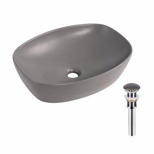 Раковина накладная Qtap Robin 500х380х140 мм, Stone grey, прямоугольная, с донным клапаном QT04116302SG SD00054297 фото