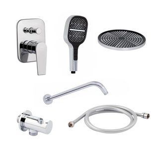 Комплект для душу Qtap Stenava: Змішувач QTST6245102DC+Душ. SD00053807 фото
