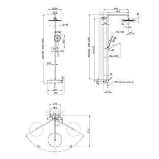 Душова система Qtap Scorpio 51105OGB SD00048323 фото