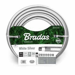 Шланг для поливання п'ятишаровий армований NTS WHITE SILVER 1/2" &mdash; 50 м, WWS1/250 Польща 1354288510 фото