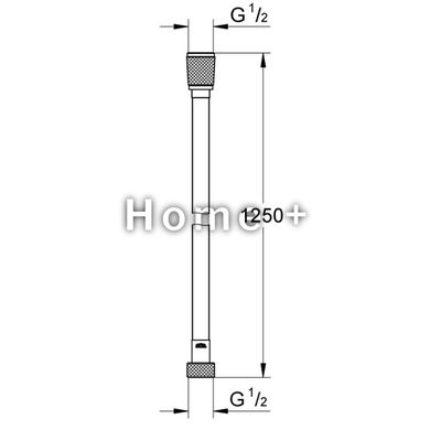 28362KF1 Душовий шланг Grohe-1,25 м, чорний (1 сорт) 2024643438 фото