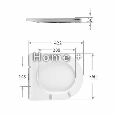 Qtap Сиденье для унитаза (Jay 640, Swan 640) 422x360x30 мм, White, с микролифтом, Slim Duroplast, Quick Release QTSC179W48699 SD00054823 фото