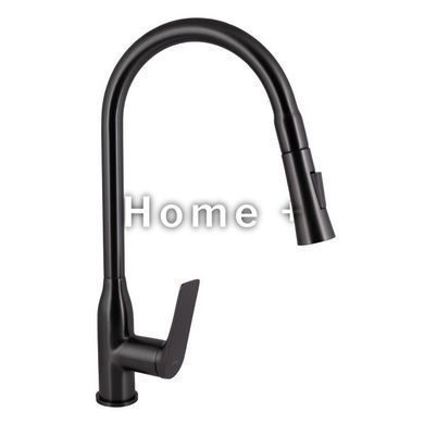 Змішувач для кухні Qtap Vlasta New з висувним виливом QTVLA344GMB45647 Gunmetal Black PVD SD00051771 фото
