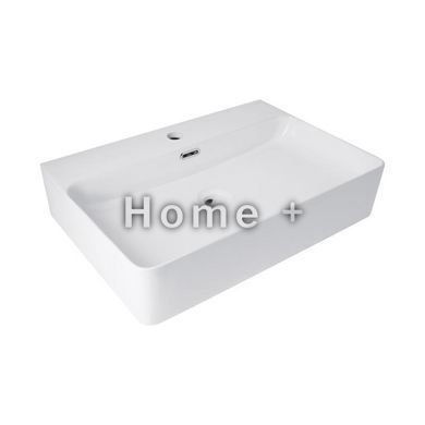 Раковина подвесная Nando LT 610х420х140 мм, White, прямоугольная, без донного клапана QT12116146W Qtap SD00052917 фото