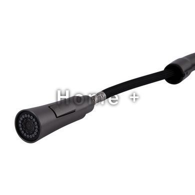 Змішувач для кухні Qtap Vlasta New з висувним виливом QTVLA344GMB45647 Gunmetal Black PVD SD00051771 фото