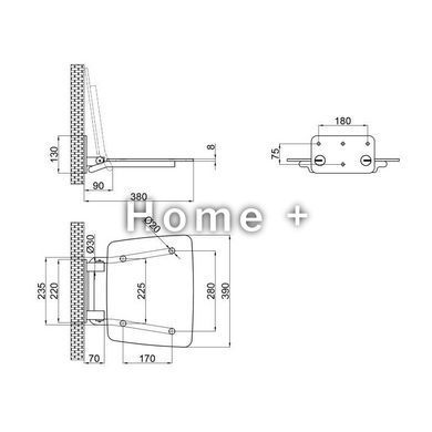 Сидіння для душу Qtap Comfort WHI5035 SD00045308 фото