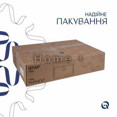 Раковина подвесная Nando LT 610х420х140 мм, White, прямоугольная, без донного клапана QT12116146W Qtap SD00052917 фото