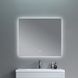 Дзеркало Qtap Taurus (TA2) 800&times;700 мм з LED-підсвіткою Touch, з антизапотіванням, з димером, темп. кольору (3000-6500K)