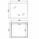Дзеркало Qtap Taurus (TA2) 800&times;700 мм з LED-підсвіткою Touch, з антизапотіванням, з димером, темп. кольору (3000-6500K)
