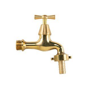 Кран вентильный РЗ 1/2", штуцер под шланг 3/4", латунный, TAPER HANDLE, GKK0TT123413 GKK0TT123413 фото