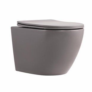 Унітаз підвісний Robin Ultra Quiet 490&times;365&times;325&nbsp;мм, Stone Grey, із сидінням Slim Duroplast/Soft-close/Quick Release SD00054282 фото