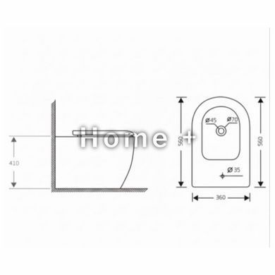 Біде підлогове Qtap Jay 560х360х410 мм, White QT07443375W SD00054234 фото
