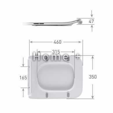 Qtap Сидіння для унітаза (Crow 640) 460x350x47 мм, White, з мікроліфтом, Slim Duroplast, Quick Release QTSC179W48700 SD00054824 фото