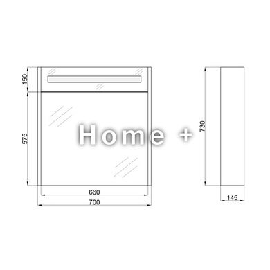 Зеркальный подвесной шкаф Qtap Robin 700х730х145 White с LED-подсветкой QT1377ZP7001W SD00045852 фото