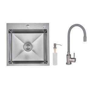 Акційний набір Lidz: мийка H5050H інтегрована Decor Honeycomb 2,5/0,5 мм LDH5050DEC48365 + Змішувач Aria для кухні з гнучким SD00057349 фото