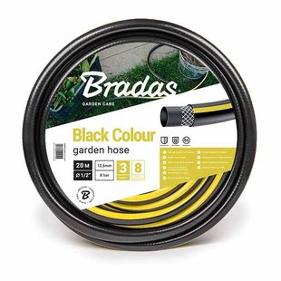 Шланг для поливання тришаровий армований BLACK COLOUR 1/2" 50 м, WBC1/250 Польща 1354276637 фото