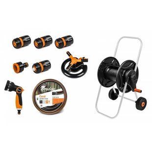 Комплект для поливання: візок, шланг 1/2" 20 м, арматура BLACK LINE, ECO-AG26020SET2 1354292839 фото