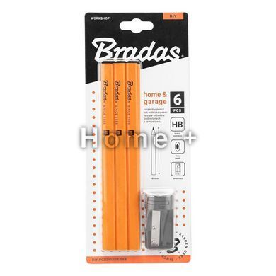 Набор карандашей с точилкой HB OVAL, 180мм, 6 шт., оранжевый, DIY-PC2OV18OR/S6B DIY-PC2OV18OR/S6B фото