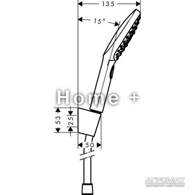 Душевой набор Hansgrohe 26720000 Raindance Select E 120/Porter'S