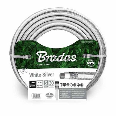 Шланг для поливання п'ятишаровий армований NTS WHITE SILVER 3/4" — 20 м, WWS3/420 Польща 1354288512 фото