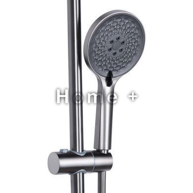 Душова система універсальна Qtap Vlasta New на три споживачі (з виливом) QTVLA111GMB45651 Gunmetal Black SD00051775 фото