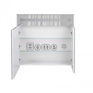 Зеркальный подвесной шкаф Qtap Robin 800х730х145 White с LED-подсветкой QT1377ZP8001W