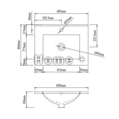 Раковина Qtap Albatross 600х460х180 White без донного клапана QT01113060CW1 SD00050377 фото