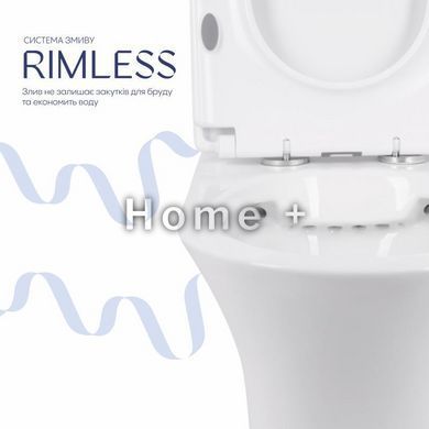 Унитаз-компакт Qtap Presto безободковый с сиденьем Soft-close QT24221217AW SD00045982 фото