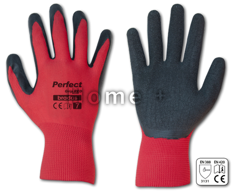Перчатки защитные PERFECT GRIP RED латекс, размер 7, RWPGRD7