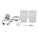 Стакан с держателем Lidz Oreo 0402 двойной настенный (матовое стекло) LDORE0402CRM22164 Chrome