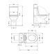 Унитаз-компакт Qtap Presto безободковый с сиденьем Soft-close QT24221217AW
