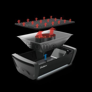Бездимний настільний гриль Enders Aurora Mirror Black, з LED підсвічуванням 1365К 2450810253 фото