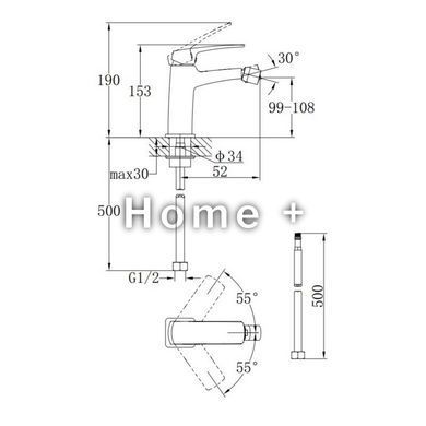 Змішувач для біде Qtap Tern QTTER255CRM47589 Chrome SD00053713 фото