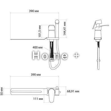 Смеситель с приставкой для биде Lidz Tani 024 (k40) LDTAN024CRM44974 Chrome SD00051098 фото