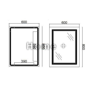 Зеркало Qtap Cardinal 600х800 с LED-подсветкой Touch, с антизапотеванием, с диммером, рег. темп. цвета SD00052325 фото
