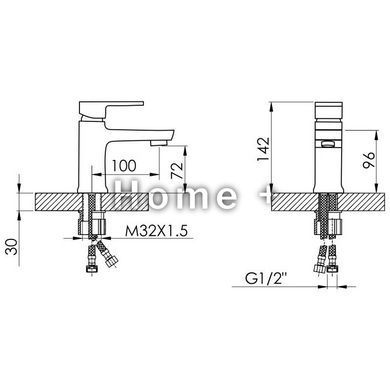 Смеситель для раковины Lidz Wawel 001 (k35) LDWAW001WHI45397 White SD00051521 фото