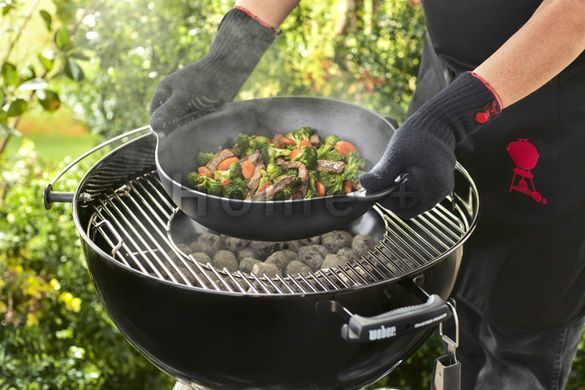 Сковорода ВОК з вставкою-пароваркою и кришкою, Weber Gourmet BBQ System, чавун 8856 фото
