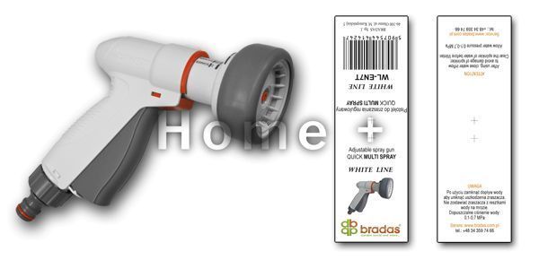 Пистолет для полива регулируемый QUICK MULTI SPRAY, WHITE LINE, WL-EN7T WL-EN7T фото