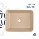 Раковина накладная Qtap Tern 480x370x135 мм, Beige, прямоугольная, с донным клапаном QT17116069SB