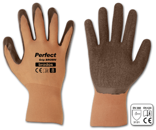 Рукавиці захисні PERFECT GRIP BROWN латекс, розмір 8, RWPGBR8 1354278363 фото