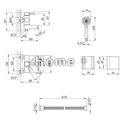 Змішувач для ванни Lidz (NKS) 12 32 006-1 SD00041044 фото