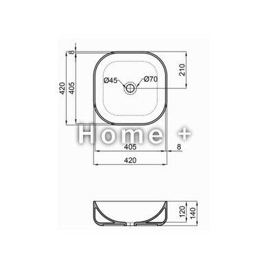 Раковина-чаша Qtap Kolibri 430х430х150 White QT1011K396WN SD00053081 фото