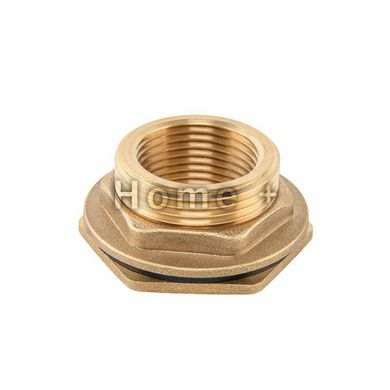 Штуцер (врезка в емкость) латунь РО 1/2" - РЗ 3/4" с гайкой и прокладкой 3/4", BRASS, BR-P12034 Польша 2356759118 фото