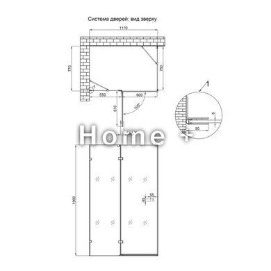 Душова кабіна Qtap Capricorn CRM10128RC6 120x80 см, скло Clear 6 мм, покриття CalcLess без піддона SD00045263 фото