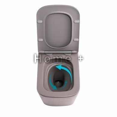 Унитаз подвесной Tern Ultra Quiet 490&times;365&times;325&nbsp;мм, Stone Grey, с сиденьем Slim Duroplast / Soft-close / Quick Release SD00054289 фото