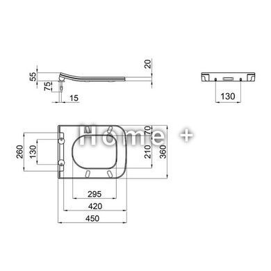 Сидіння для унітаза Qtap (Crow) з мікроліфтом Slim QT0599SC2170W SD00038756 фото