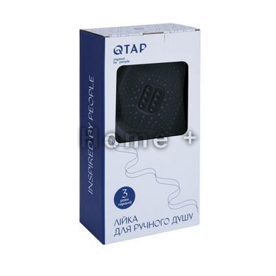 Лійка для ручного душу Qtap Rucni 140*110 мм QTRUC125BLM45961 Black Matt SD00052085 фото